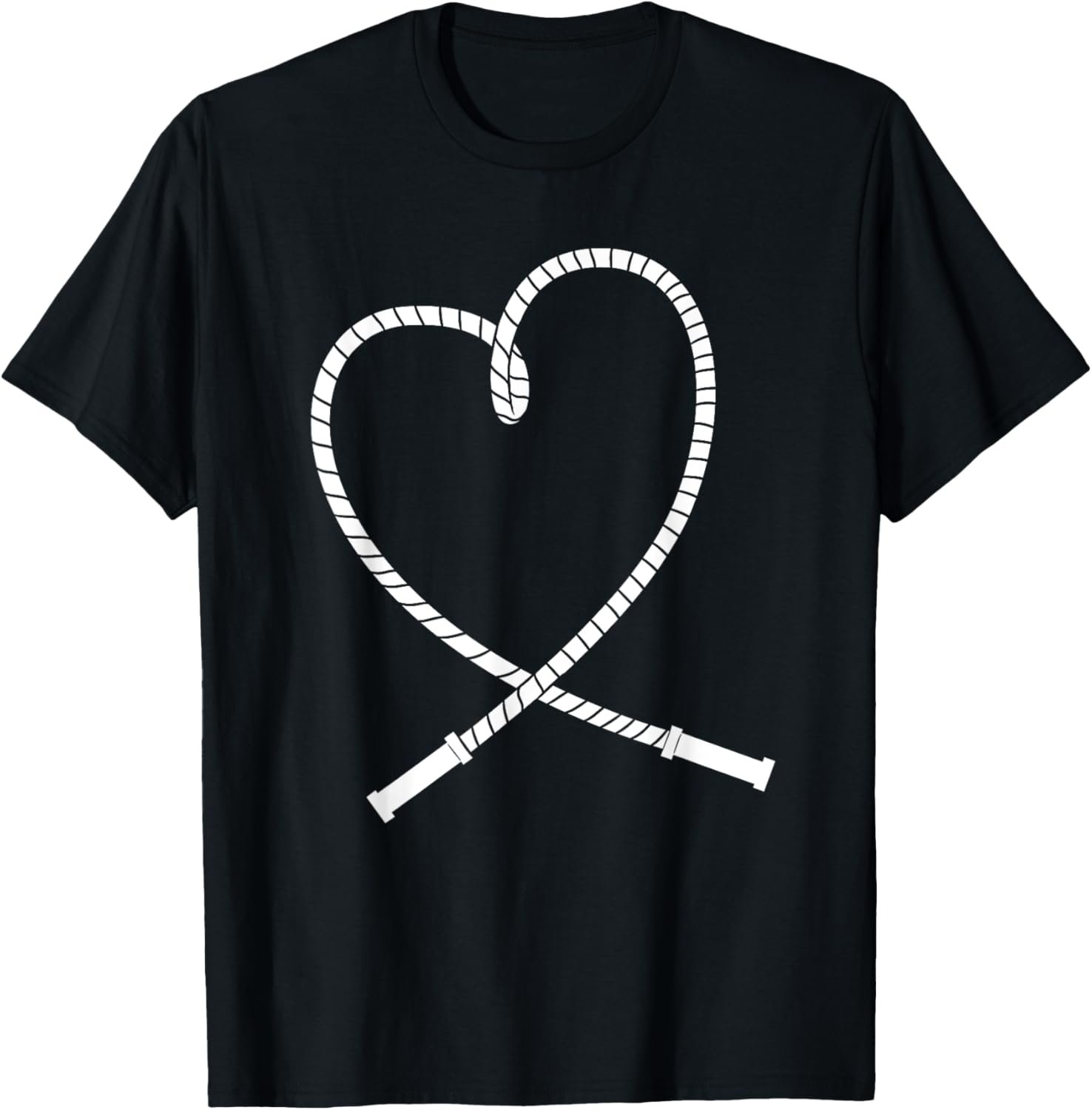 Funny Jump Rope Skipping Heart Fitness Gift For Men Women T-Shirt - Image 2